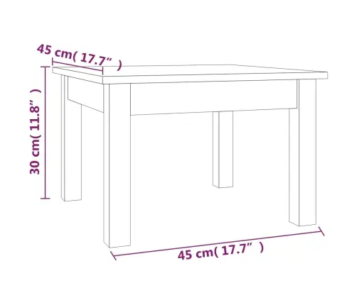 Kohvilaud, Meepruun, 45 X 45 X 30 cm Männipuit