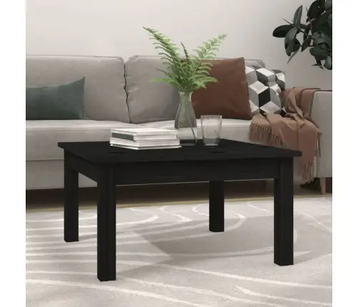 Kafijas Galdiņš, Melns, 55X55X30 Cm, Priedes Masīvkoks Vidaxl