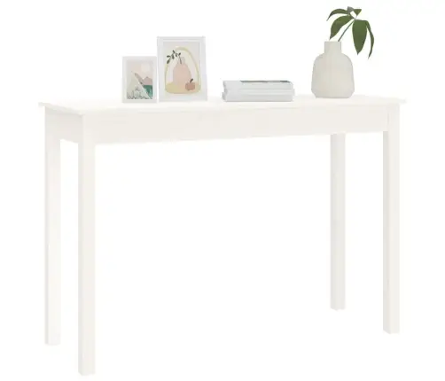 Konsoles Galdiņš, Balts, 110X40X75 Cm, Priedes Masīvkoks Vidaxl