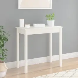 Konsoles Galdiņš, Balts, 80X40X75 Cm, Priedes Masīvkoks Vidaxl