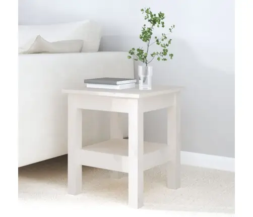 Kafijas Galdiņš, Balts, 35X35X40 Cm, Priedes Masīvkoks Vidaxl