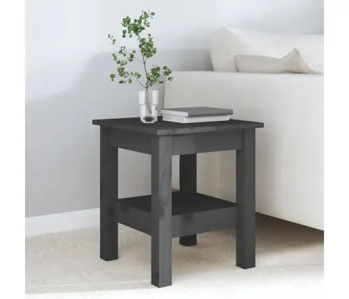 Kavos Staliukas, Pilkas, 35X35X40cm Pušies Medienos Masyvas