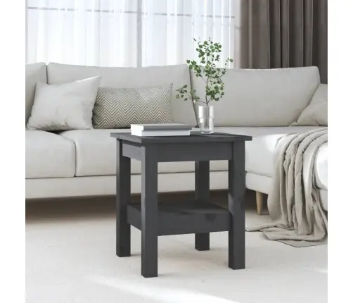 Kavos Staliukas, Pilkas, 35X35X40cm Pušies Medienos Masyvas