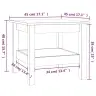Kafijas Galdiņš, 45X45X40 Cm, Priedes Masīvkoks Vidaxl