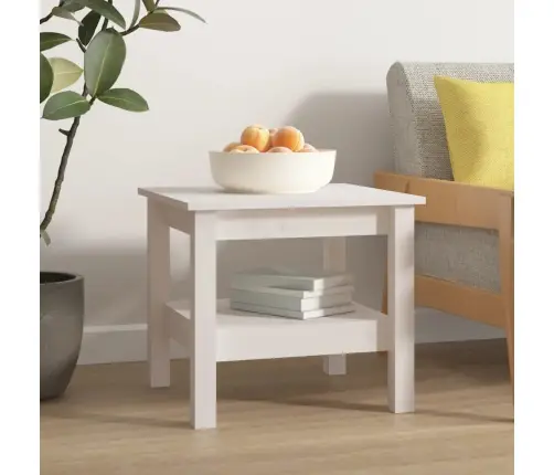 Kafijas Galdiņš, Balts, 45X45X40 Cm, Priedes Masīvkoks Vidaxl Kafijas Galdiņš, Balts, 45X45X40 Cm, Priedes Masīvkoks Vidaxl