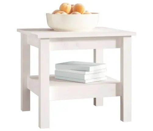 Kafijas Galdiņš, Balts, 45X45X40 Cm, Priedes Masīvkoks Vidaxl Kafijas Galdiņš, Balts, 45X45X40 Cm, Priedes Masīvkoks Vidaxl