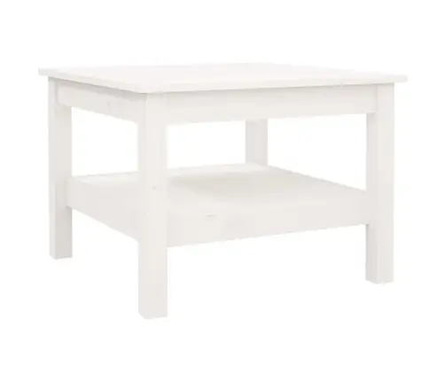 Kafijas Galdiņš, Balts, 55X55X40 Cm, Priedes Masīvkoks Vidaxl