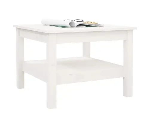 Kafijas Galdiņš, Balts, 55X55X40 Cm, Priedes Masīvkoks Vidaxl