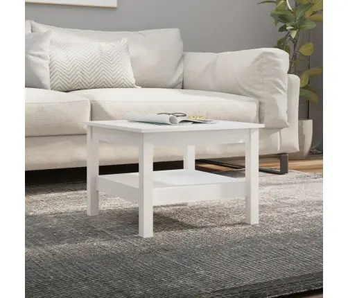 Kafijas Galdiņš, Balts, 55X55X40 Cm, Priedes Masīvkoks Vidaxl