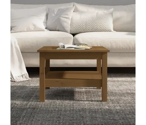 Kafijas Galdiņš, Medus Brūns, 55X55X40 Cm, Priedes Masīvkoks Vidaxl