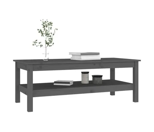 Kavos Staliukas, Pilkas, 110X50X40cm Pušies Medienos Masyvas
