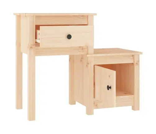 Naktsskapīši, 2 Gab., 79,5X38X65,5 Cm, Priedes Masīvkoks Vidaxl