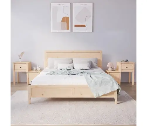 Naktsskapīši, 2 Gab., 79,5X38X65,5 Cm, Priedes Masīvkoks Vidaxl