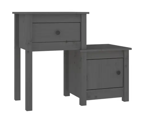 Öökapid 2 Tk, Hall, 79,5 X 38 X 65,5 cm Männipuit