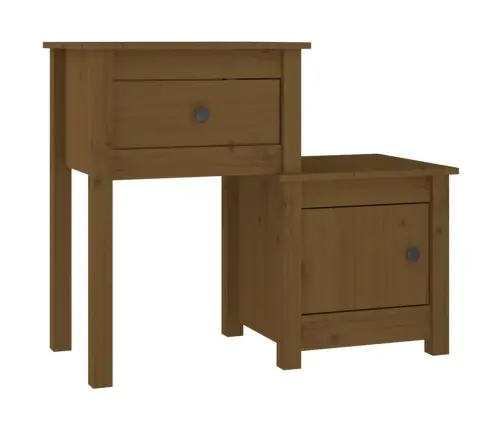 Naktsskapītis, Medus Brūns, 79,5X38X65,5 Cm, Priedes Masīvkoks Vidaxl