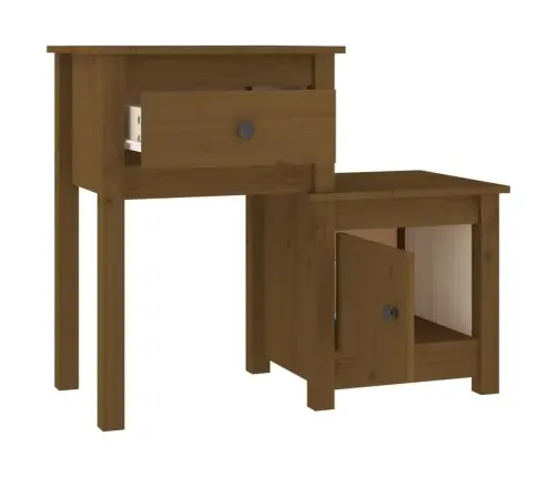 Naktsskapītis, Medus Brūns, 79,5X38X65,5 Cm, Priedes Masīvkoks Vidaxl