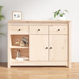Kumode, 100X35X74 Cm, Priedes Masīvkoks Vidaxl