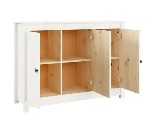 Kumode, Balta, 100X35X74 Cm, Priedes Masīvkoks Vidaxl