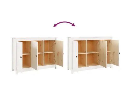Kumode, Balta, 100X35X74 Cm, Priedes Masīvkoks Vidaxl