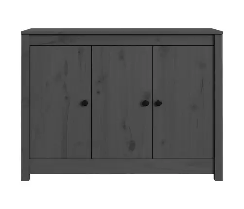 Šoninė Spintelė, Pilka, 100X35X74cm Pušies Medienos Masyvas