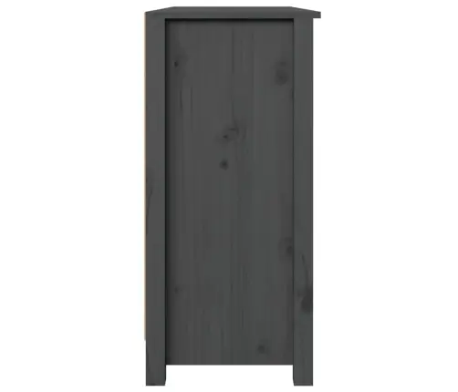 Šoninė Spintelė, Pilka, 100X35X74cm Pušies Medienos Masyvas