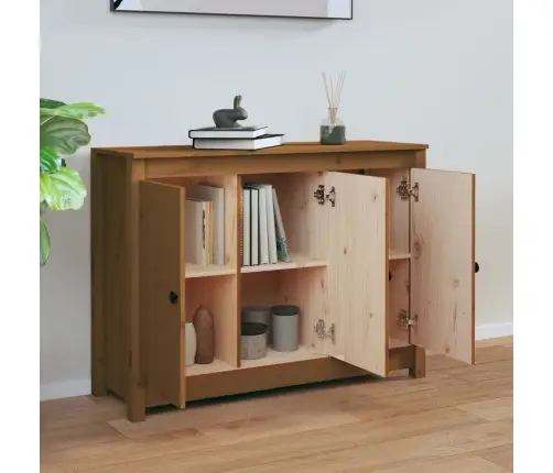 Šoninė Spintelė, Medaus Ruda, 100X35X74cm Pušies Masyvas