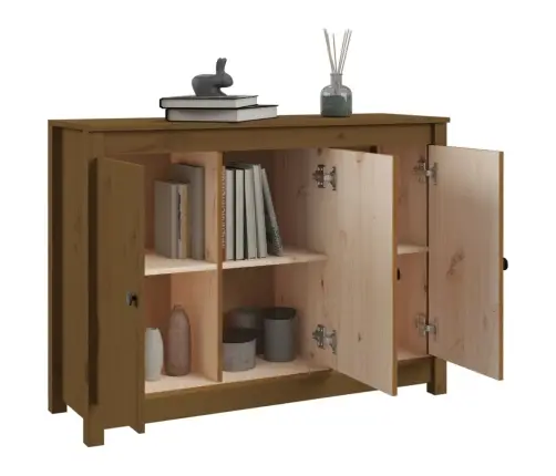 Šoninė Spintelė, Medaus Ruda, 100X35X74cm Pušies Masyvas