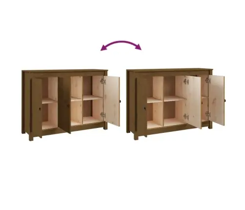 Šoninė Spintelė, Medaus Ruda, 100X35X74cm Pušies Masyvas