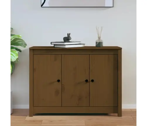 Šoninė Spintelė, Medaus Ruda, 100X35X74cm Pušies Masyvas