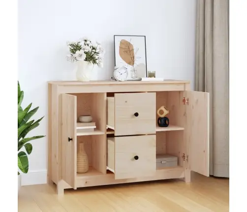 Kumode, 100X35X74 Cm, Priedes Masīvkoks Vidaxl