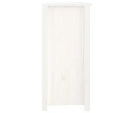 Kumode, Balta, 100X35X74 Cm, Priedes Masīvkoks Vidaxl