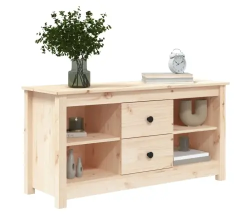 Tv Skapītis, 103X36,5X52 Cm, Priedes Masīvkoks Vidaxl