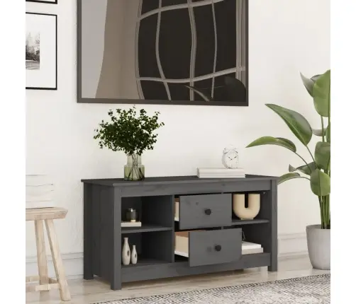 Tv Skapītis, Pelēks, 103X36,5X52 Cm, Priedes Masīvkoks Vidaxl Tv Skapītis, Pelēks, 103X36,5X52 Cm, Priedes Masīvkoks Vidaxl