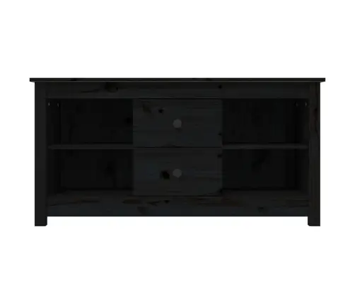 Telerikapp, Must, 103 X 36,5 X 52 cm Männipuit