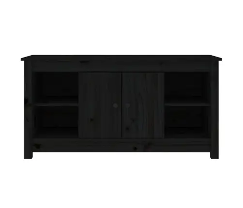 Tv Skapītis, Melns, 103X36,5X52 Cm, Priedes Masīvkoks Vidaxl