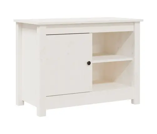 Tv Skapītis, Balts, 70X36,5X52 Cm, Priedes Masīvkoks Vidaxl