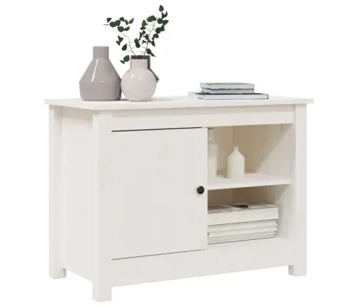 Tv Skapītis, Balts, 70X36,5X52 Cm, Priedes Masīvkoks Vidaxl