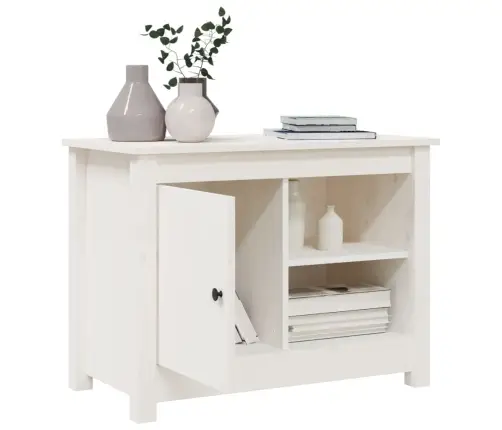 Tv Skapītis, Balts, 70X36,5X52 Cm, Priedes Masīvkoks Vidaxl