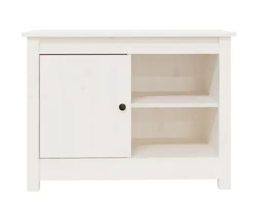 Tv Skapītis, Balts, 70X36,5X52 Cm, Priedes Masīvkoks Vidaxl