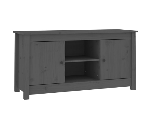 Tv Skapītis, Pelēks, 103X36,5X52 Cm, Priedes Masīvkoks Vidaxl