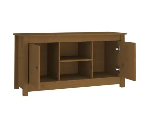 Tv Skapītis, Medus Brūns, 103X36,5X52 Cm, Priedes Masīvkoks Vidaxl