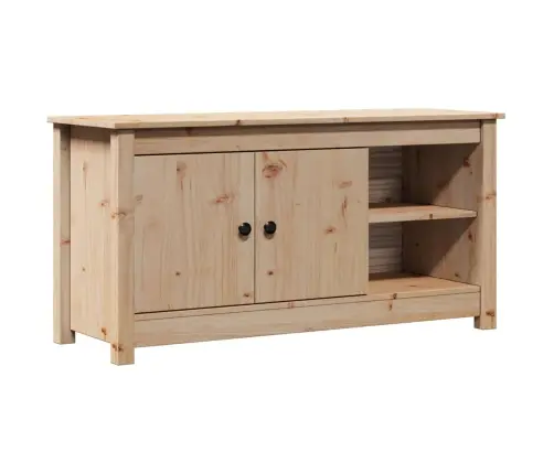 Tv Skapītis, 103X36,5X52 Cm, Priedes Masīvkoks Vidaxl