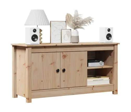 Tv Skapītis, 103X36,5X52 Cm, Priedes Masīvkoks Vidaxl