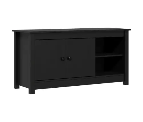 Tv Skapītis, Melns, 103X36,5X52 Cm, Priedes Masīvkoks Vidaxl