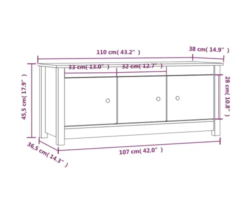 Kingakapp, 110 X 38 X 45,5 cm Männipuit
