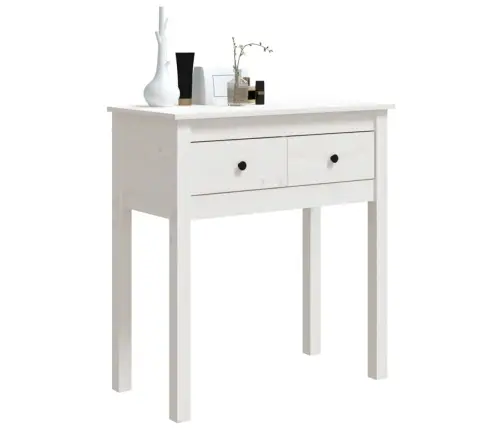 Konsoles Galdiņš, Balts, 70X35X75 Cm, Priedes Masīvkoks Vidaxl
