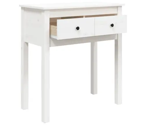 Konsoles Galdiņš, Balts, 70X35X75 Cm, Priedes Masīvkoks Vidaxl