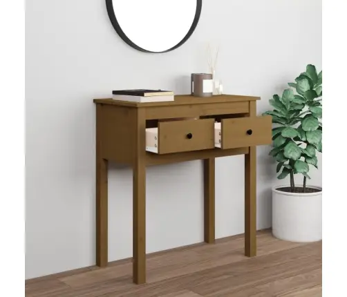 Konsoles Galdiņš, Medus Brūns, 70X35X75 Cm, Priedes Masīvkoks Vidaxl