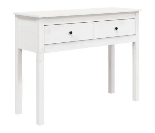 Konsoollaud, Valge, 100 X 35 X 75 cm Männipuit