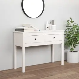 Konsoollaud, Valge, 100 X 35 X 75 cm Männipuit